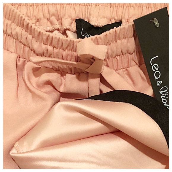 LEA & VIOLA BLUSH SIDE STRIPE TRACK PANTS - Picture 3 of 5